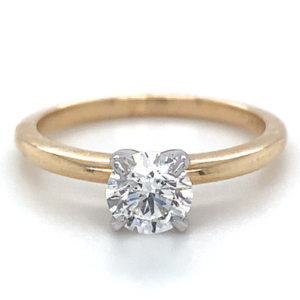 0.76ctw Natural Round Engagement Ring