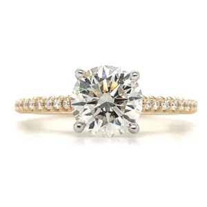 1.65ctw Natural Round Engagement Ring