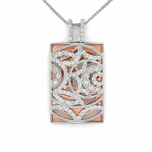 Rectangle Two Tone Necklace