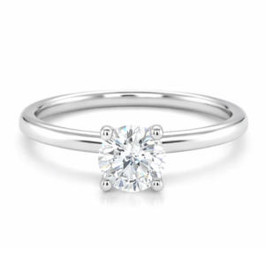 0.64ctw Natural Round Engagement Ring