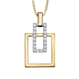 Square Two Tone Necklace