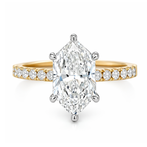 Lab Created 2.06ct Duchess Marquise Engagement Ring