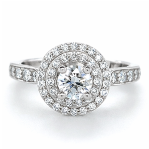 0.85ct Natural Round Engagement Ring