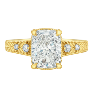 Lab Created 3.13ctw Cushion Cut Engagement Ring