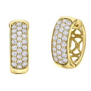 1.00ctw Pavé Diamond Hoops