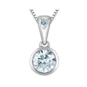Sterling Silver Bezel Set Necklace