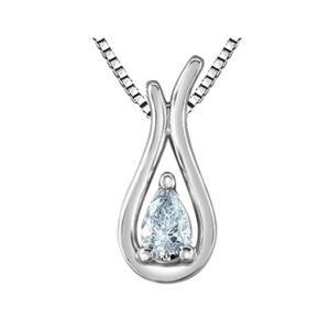 Sterling Silver Pear Shaped Necklace