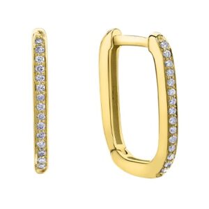 Elongated Diamond Huggies 0.09ctw