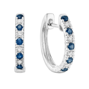 Blue Sapphire Huggies