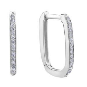 Elongated Diamond Huggies 0.12ctw