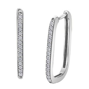 Elongated Diamond Huggies 0.15ctw