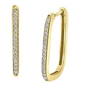 Elongated Diamond Huggies 0.15ctw