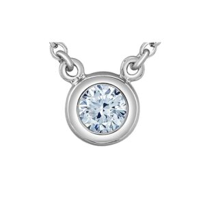 Sterling Silver Bezel Set Necklace
