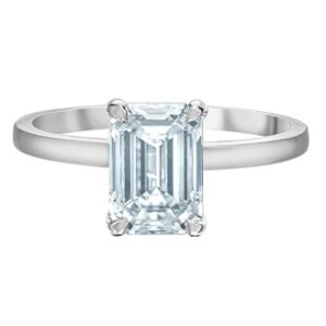 Lab Created 2.06 Emerald Engagement Ring